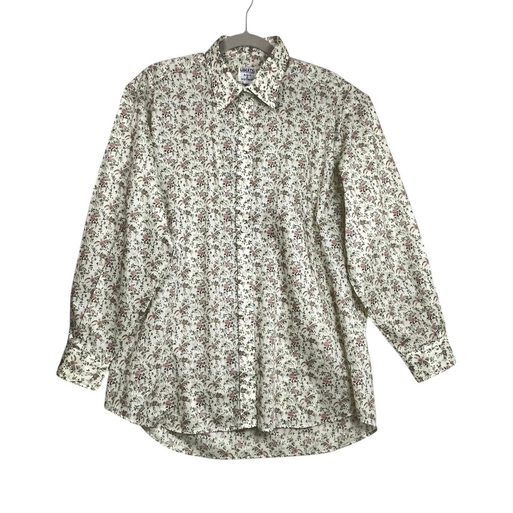 Maus & Hoffman Liberty of London Floral‎ Cotton Button Down Shirt Large USA